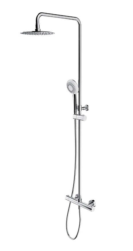 Regendouche rond Optima 1 chroom (nieuw model)