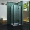 Douche-Design matzwart met een draaideur