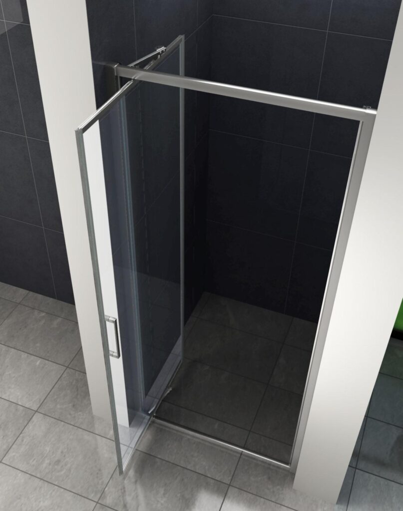 Douchedeur met handig draaideur systeem (100 cm) - www.douchecabine.nl