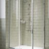 Douche schuifdeur chroom met vaste zijwand
