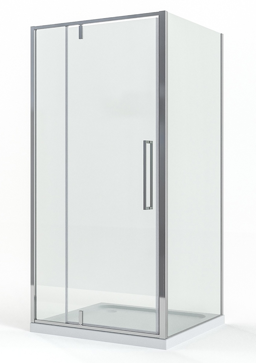 Douchecabine draaideur met smalle profielen chroom