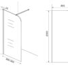 Inloopdouche rondo 90 cm lijntekening
