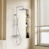 Regendoucheset rond model met cooltouch thermostaatkraan - Chroom (sfeerfoto)